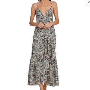 A.L.C. Rhodes Smocked Multi White Dress, Size 00. Worn a couple of times.